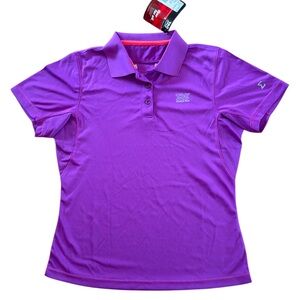 ATHLETIC WOMEN’S ACTIVEWEAR  MULTISPORT COLLARED LIGHTWEIGHT POLO SHIRT PURPLE M